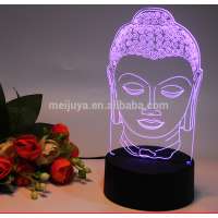 3D LED Buddha led USB battery night light 20173D02