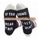 if you can read this gift Funny printing dress novelty men wine Socks