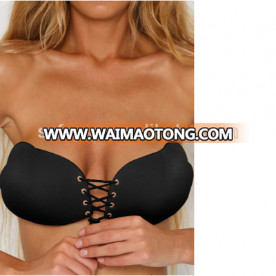 Lace Up Breast Lift Silicone Adhesive Bra Low Price Wholesale